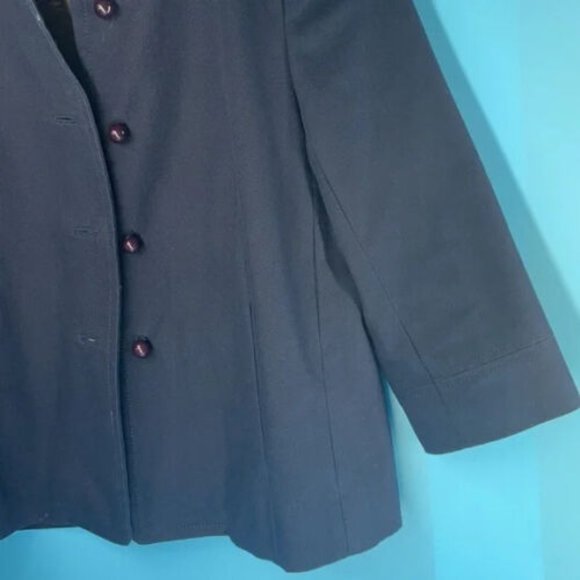 J. Crew Women’s Navy Blue Long Sleeve Front Button Jacket Size 0 - Picture 4 of 9